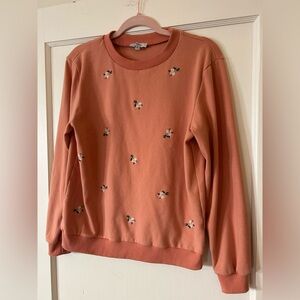 Polygram Embroidered Floral Sweatshirt